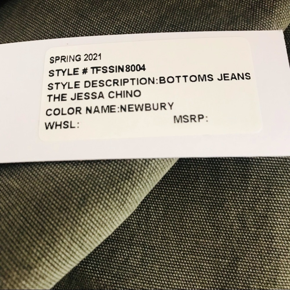 Joes Jeans The Jessa Chino olive pants size 26 New With Tags - Picture 3 of 9